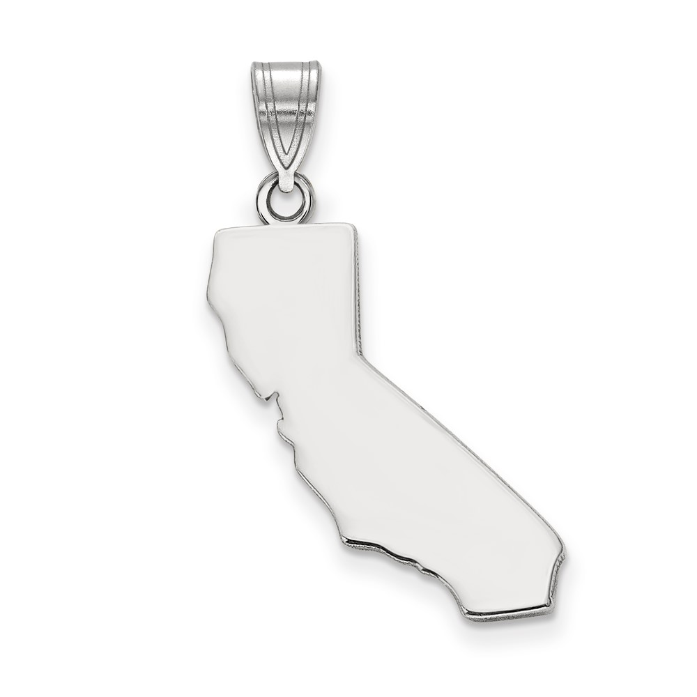 XNA707SS-CA.jpg Sterling Silver/Rhodium-plated California State Pendant - Image 1