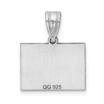 Sterling Silver/Rhodium-plated Colorado State Pendant - Image 4
