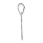 Sterling Silver/Rhodium-plated Indiana State Pendant - Image 2