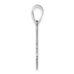 Sterling Silver/Rhodium-plated Maine State Pendant - Image 2