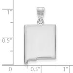 Sterling Silver/Rhodium-plated New Mexico State Pendant - Image 3
