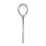 Sterling Silver/Rhodium-plated Ohio State Pendant - Image 2