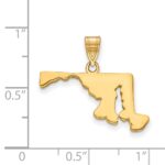 Sterling Silver/Gold-plated Maryland State Pendant - Image 2