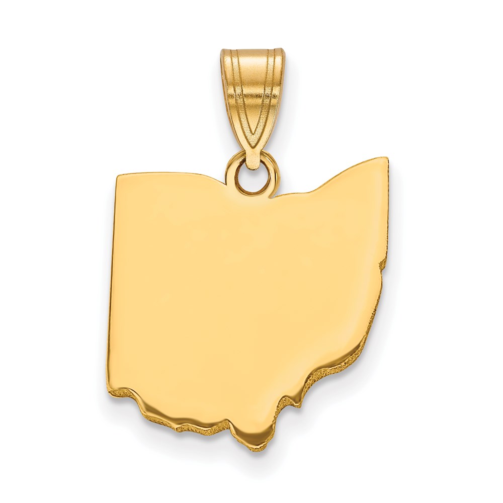 XNA707Y-OH.jpg Sterling Silver/Gold-plated Ohio State Pendant - Image 1