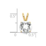14k 8mm Round Cubic Zirconia Pendant - Image 4