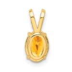 14k 7x5mm Oval Citrine Pendant - Image 3
