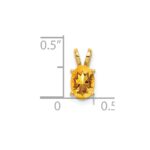 14k 7x5mm Oval Citrine Pendant - Image 4