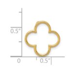 14k Small Quatrefoil Design Chain Slide - Image 3