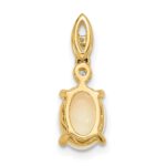 14k Austrian Opal and Diamond Pendant - Image 4