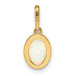 14k Lab Created Opal Pendant - Image 4