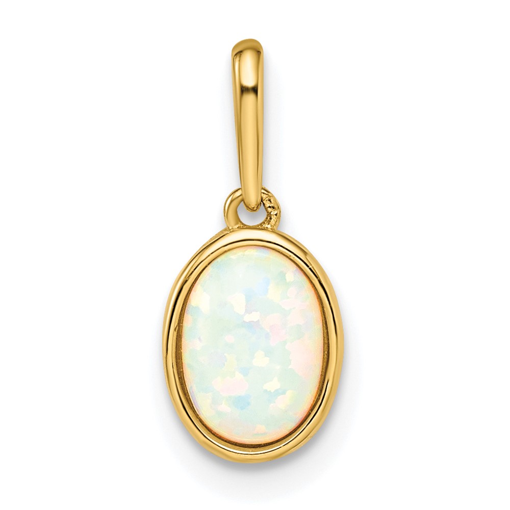 XP5302OP.jpg 14k Lab Created Opal Pendant - Image 1