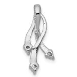 14k White Gold Complete 3-1.6mm AA Diamond Twisted Chain Slide - Image 4