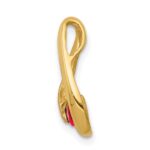 14k 4mm Round Ruby Chain Slide - Image 2