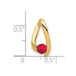 14k 4mm Round Ruby Chain Slide - Image 3