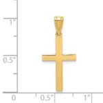 14k Sandblasted Cross Pendant - Image 3