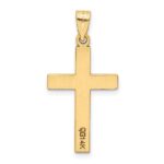 14k Sandblasted Cross Pendant - Image 4