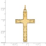 14K Laser Designed Cross Pendant - Image 3