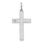 14K White Gold Laser Designed Cross Pendant - Image 4