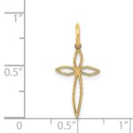 14K Laser Designed Passion Cross Charm - Image 3