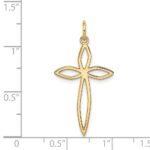 14K Laser Designed Passion Cross Pendant - Image 3