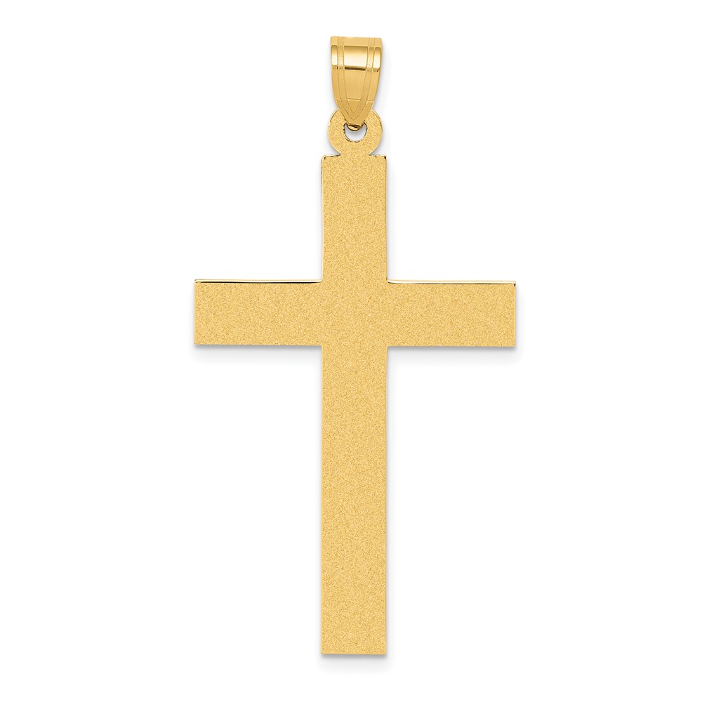 XR104.jpg 14k Sandblasted Cross Pendant - Image 1