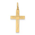 14K Laser Designed Cut-out Cross Charm - Image 4