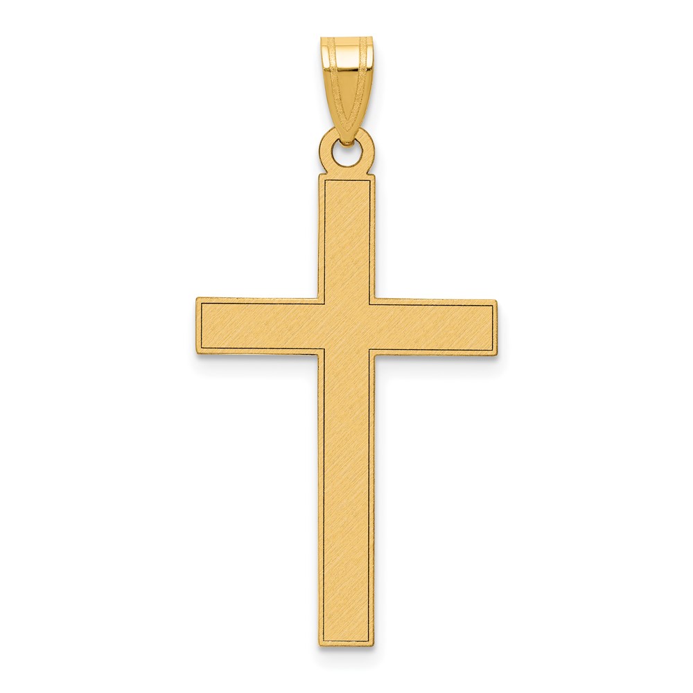 XR112.jpg 14k Florentine Satin Cross Pendant - Image 1