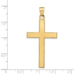 14k Florentine Satin Cross Pendant - Image 3
