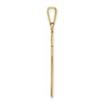 14k Solid Laser Etched Cross Pendant - Image 2