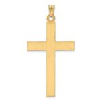 14k Solid Laser Etched Cross Pendant - Image 4