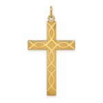 14K Laser Designed Ichthus Cross Charm