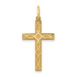 14K Laser Designed Ichthus Cross Charm