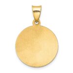 14k Polished and Satin Hollow Caridad Del Cobre Medal Round Pendant - Image 3