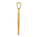 14k Polished and Satin Hollow Four-Way Medal Pendant - Image 2