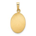 14k Polished and Satin Hollow St. Anthony Medal Small Oval Pendant - Image 4