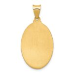 14k Polished and Satin Hollow St. Anthony Medal Oval Pendant - Image 4