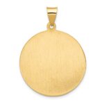 14k Polished and Satin Hollow Large St. Anthony Medal Pendant - Image 4