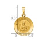 14k Polished and Satin Hollow St. Barbara Medal Pendant - Image 3