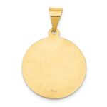 14k Polished and Satin Hollow St Francis Medal Round Pendant - Image 4