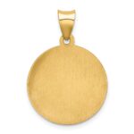 14k Polished and Satin Hollow St Gabriel Medal Round Pendant - Image 3