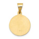 14k Polished and Satin Hollow St John the Baptist Medal Round Pendant - Image 4