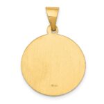 14k Polished and Satin Hollow St John the Baptist Medal Round Pendant - Image 4