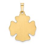 14k Polished and Satin Hollow St Florian F.D. Badge Medal Pendant - Image 4