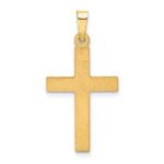14k Brushed and Polished Latin Cross Pendant - Image 4