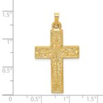 14k Polished Filigree Cross Pendant - Image 3