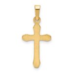 14k Textured and Polished Latin Cross Pendant - Image 4