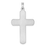 14k White Gold Polished Latin Cross Pendant - Image 3