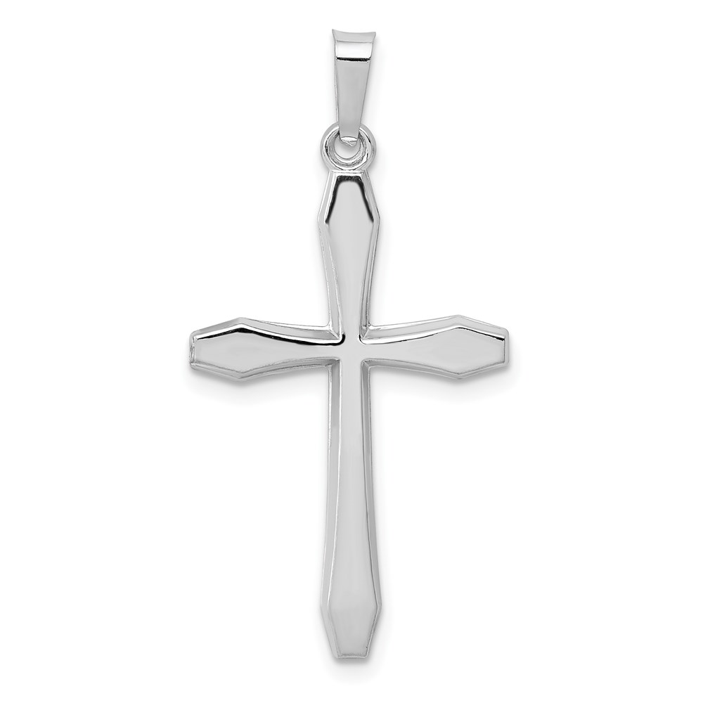 XR1571.jpg 14k White Gold Polished Cross Pendant - Image 1