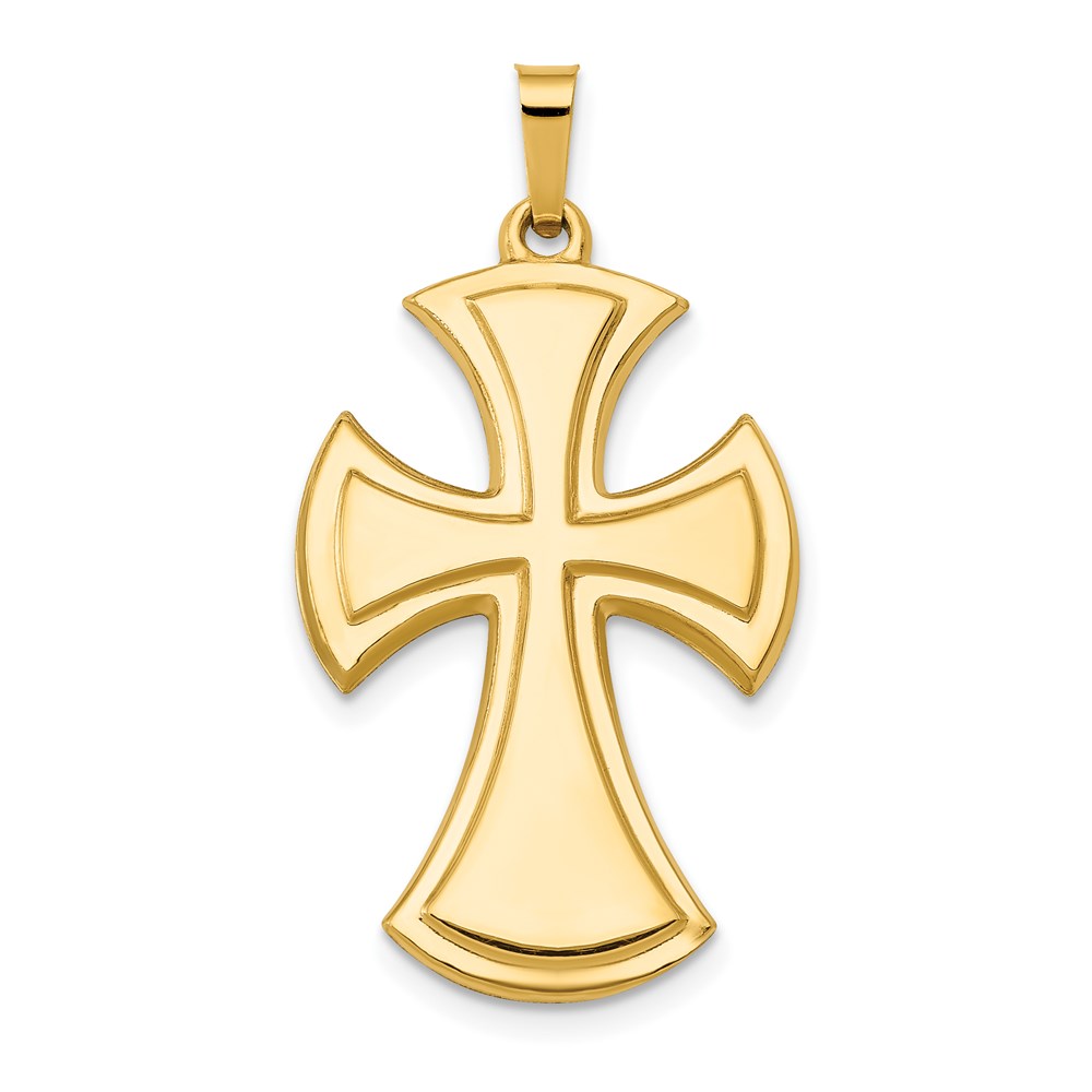 XR1585.jpg 14k Polished Cross Pendant - Image 1