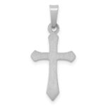14k White Gold Polished Cross Pendant - Image 3